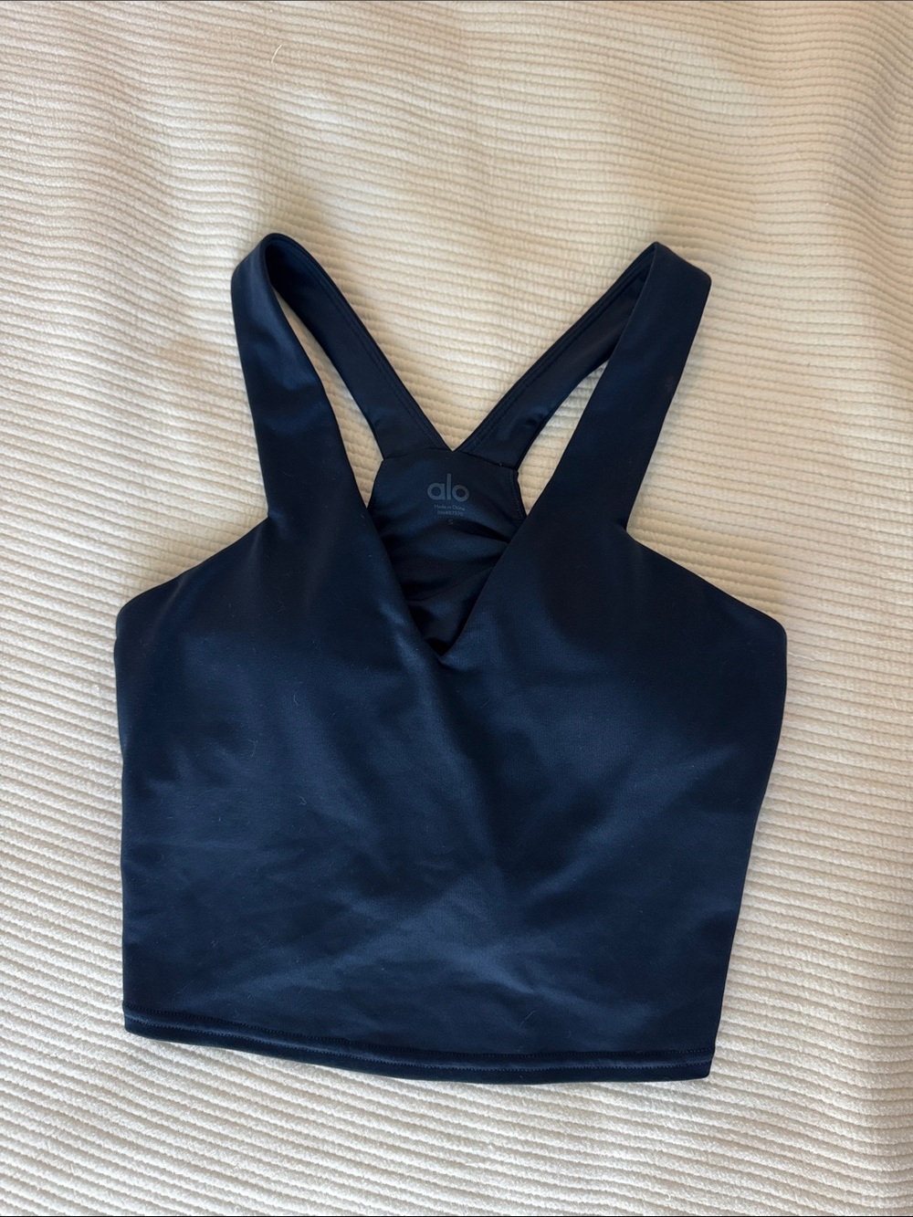 Alo yoga airbrush real bra tank navy